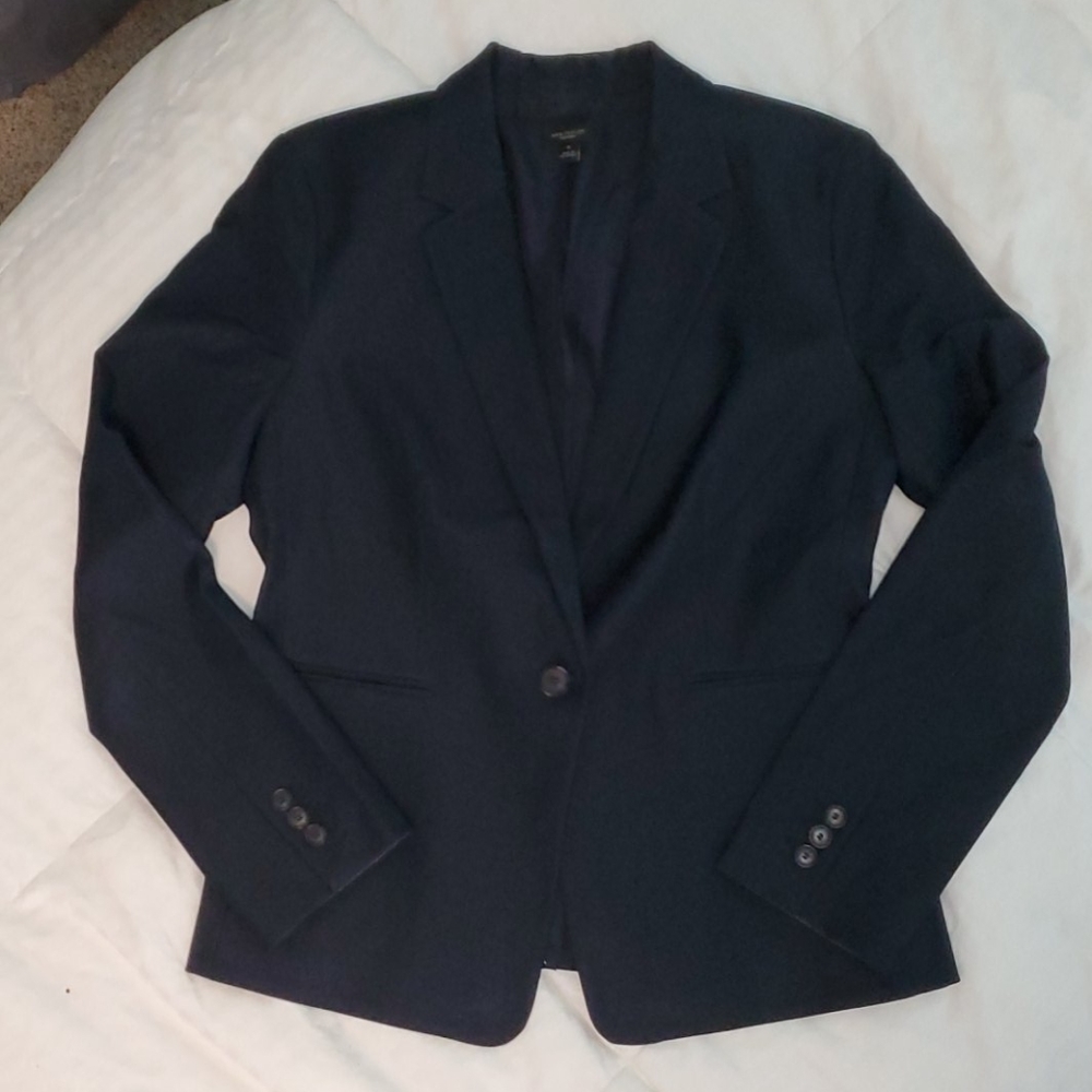 Women's Ann Taylor Factory Suit Coat 10 Navy
